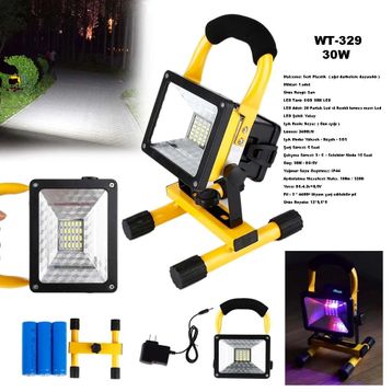 Ynt İthalat WT-329 Şarjlı Spot Lamba Projektör