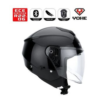 Yohe 852 Shiny Black Motor Kaskı