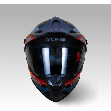 Yohe FG601 Full Face Neon Turuncu Parlak Çift Vizör Motorsiklet Kaskı