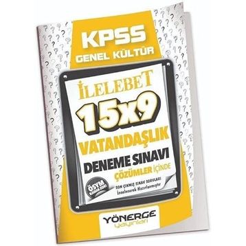 Yönerge Yayınları - 2023 KPSS Vatandaşlık İlelebet 15x9 Çözümlü Deneme