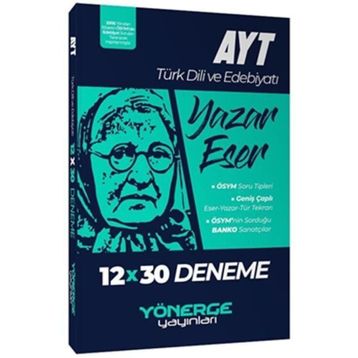 Yönerge Yayınları Ayt Türk Dili ve Edebiyatı Yazar Eser 12x30 Deneme