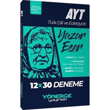 Yönerge Yayınları Ayt Türk Dili ve Edebiyatı Yazar Eser 12x30 Deneme