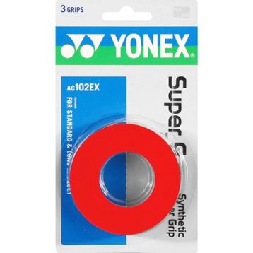 Yonex AC102-3 Kırmızı Super Grap 3'lü Badminton Raket Gribi