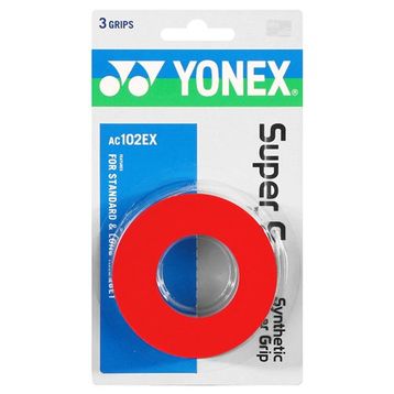 Yonex AC102-3 Kırmızı Super Grap 3'lü Badminton Raket Gribi