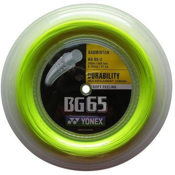 Yonex BG65-2 200 mt Kordajı Sarı Badminton Raket