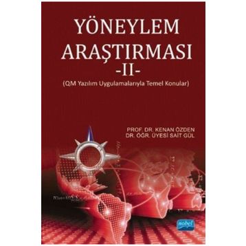 Yöneylem Araştırması 2 - Kenan Özden