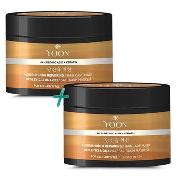 Yoon 360 Derece Yoğun Onarıcı Keratin ve Hyalüronik Asit İçeren Besleyici 250 ml Saç Bakım Maskesi