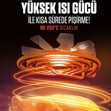 Youban Xiaomi Airfryer 3.5 lt Camlı Beyaz Fritöz