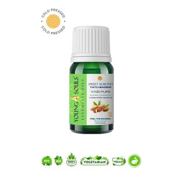 Young Souls 10 ml Aromaterapi Tatlı Badem (Bitkisel Sabit) Yağ Natural