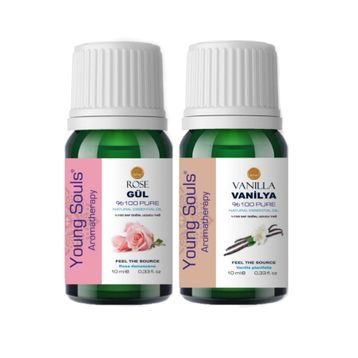 Young Souls 10 ml Aromaterapi Uçucu Gül Yağı + 10 ml Uçucu Vanilya Yağı