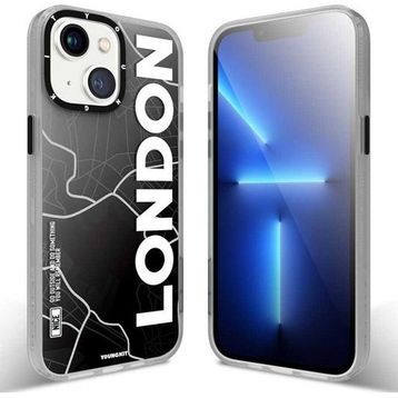 YoungKit Apple iPhone 13 Baskılı Desenli World Trip Serisi Cep Telefonu Arka Kapak