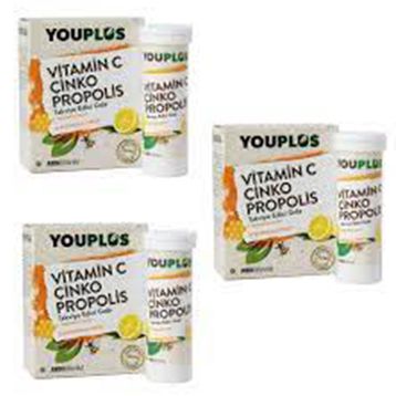 YouPlus C Vitamini Çinko Propolis 20 Efervesan Tablet
