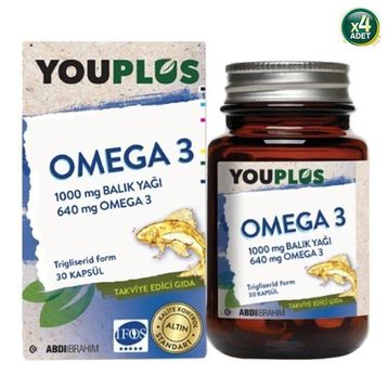 YouPlus Omega-3 4x30 Kapsül Balık Yağı
