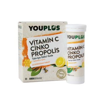 YouPlus Vitamin C Çinko Propolis 20 Efervesan Tablet