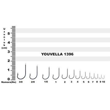 Youvella 1396 No:8 100'lü Kore Olta İğnesi