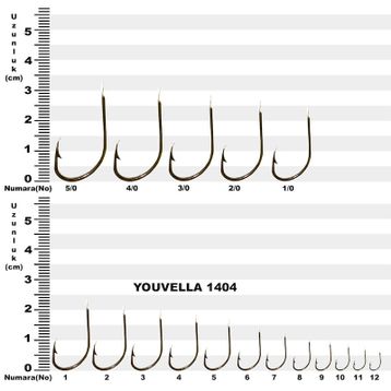 Youvella 1404 No:1/0 100 Adet Olta İğnesi