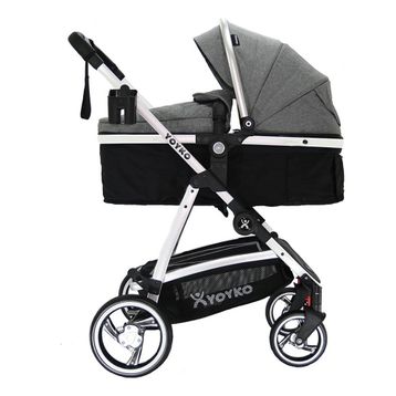 Yoyko City Seyahat Sistem 3 İn 1 Gri Silver Bebek Arabası