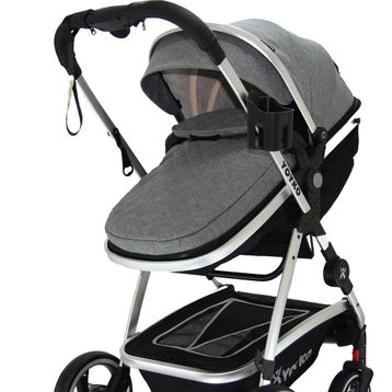 Yoyko City Seyahat Sistem 3 İn 1 Gri Silver Bebek Arabası