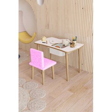 Yüceer Home Pembe Montessori Çocuk Oyun Aktivite Masası Sandalye Takımı