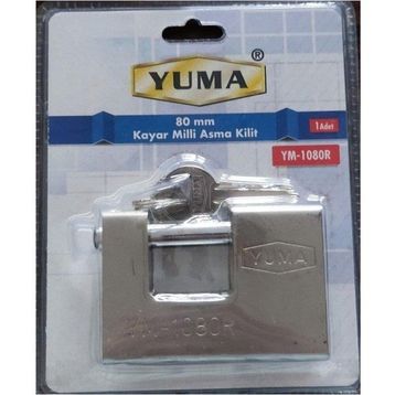 Yuma YM-1080R Kayar Milli 80 mm Asma Kilit