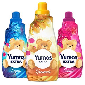 Yumoş Extra Hanımeli 3x1440 ml + Orkide 3x1440 ml + Lilyum 3x1440 ml Çamaşır Yumuşatıcısı
