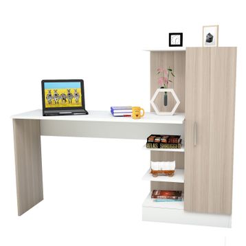 Yuru Design Laura Meşe Kitaplık Çalışma Masası