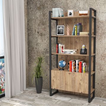 Yuru Design ML6 Iron Metal Kapaklı Aksamlı Kitaplık