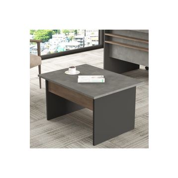 Yurudesign Antrasit 80x60 cm Vista B Ofis Sehpası