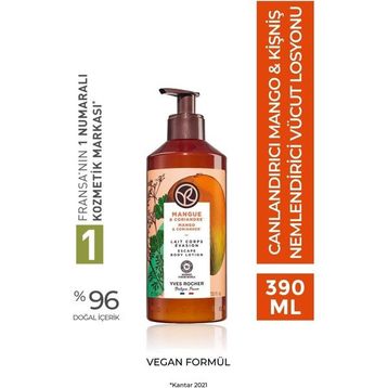 Yves Rocher 390 ml Canlandırıcı Mango Kişniş Nemlendirici Vücut Losyonu