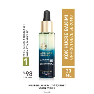 Yves Rocher Anti Age Global Çift Fazlı Onarıcı 30 ml Gece Serumu