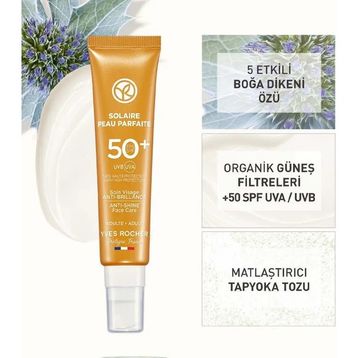 Yves Rocher Parlama Karşıtı Solaire Peau Parfaite 40 ml SPF50+ Yüz Güneş Kremi