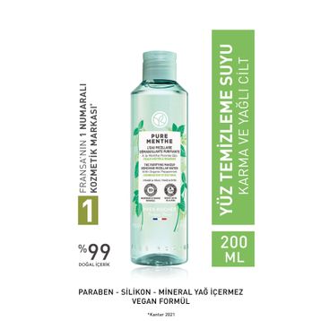 Yves Rocher Pure Menthe Yağ Dengeleyici Arındırıcı 200 ml Yüz ve Makyaj Temizleme Suyu