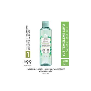 Yves Rocher Pure Menthe Yağ Dengeleyici Arındırıcı 200 ml Yüz ve Makyaj Temizleme Suyu