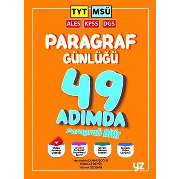 Yz Paragraf Günlüğü 49 Adımda Tyt Msü Ales Kpss Dgs Sınavlarına Hazırlık