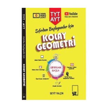 YZ Yayınları 2022 TYT AYT Sıfırdan Başlayanlar İçin Kolay Geometri