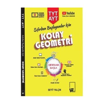 YZ Yayınları 2022 TYT AYT Sıfırdan Başlayanlar İçin Kolay Geometri