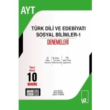 YZ Yayınları AYT Türk Dili ve Edebiyatı Sosyal Bilimler-1 10 Deneme Sınavı