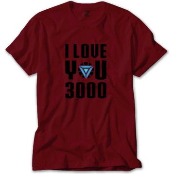 Z Zepplin RT0791 Iron Man Love 3000 Kırmızı Erkek T-shirt