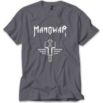 Z Zepplin RT5963 Manowar Sign Of The Hammer Neon Gri Erkek T-shirt