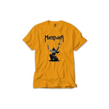 Z Zepplin RT5964 Manowar The Triumph Of Steel Sarı Erkek T-shirt