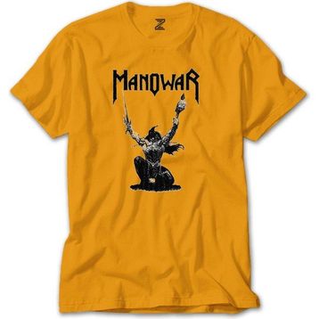 Z Zepplin RT5964 Manowar The Triumph Of Steel Sarı Erkek T-shirt