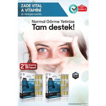 Zade Vital A Vitamini 3000 IU 2x30 Kapsül