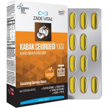 Zade Vital Kabak Çekirdeği Yağı 320 mg 60 Kapsül
