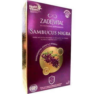 Zade Vital Sambucus Nigra Kara Mürver C Çinko 15 Kapsül