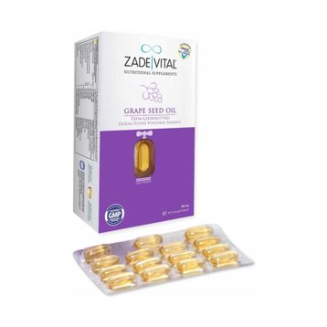 Zade Vital Üzüm Çekirdeği Yağı 500 mg 60 Kapsül