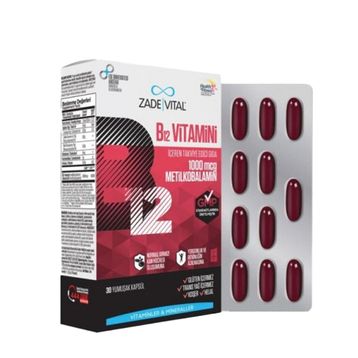 Zade Vital Vitamin B12 1000 mg 30 Kapsül