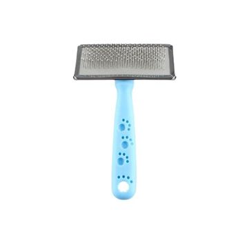 Zampa 14x9 cm Medium Mavi Slikon Top Başlıklı Kedi ve Köpek Fırçası