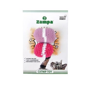 Zampa İkili Zilli Örgü Top Kedi Oyuncağı