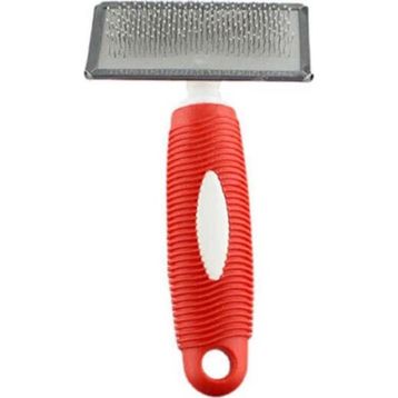 Zampa Medium 16x9 cm Kırmızı Kedi ve Köpek Bakım Fırçası