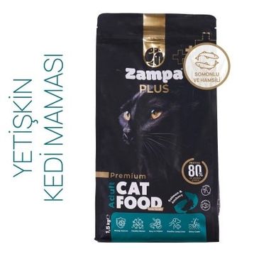 Zampa Plus Premium Somon Etli 1.5 kg Yetişkin Kedi Maması